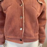 Etophe studios  Pink Corduroy Jacket with Sherpa Lining Photo 1