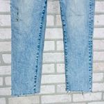 Paige Hoxton Straight Ankle Leg Raw Hem Distressed Jeans Pasadena Wash Size 27 Photo 4