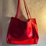 Red vegan handbag: brand new in package large faux leather bag by Grace Photo 3