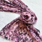 Ann Taylor NWOT 100% Wool Scarf Wrap Shawl 78"x25" Purple Abstract Luxury Money Photo 0