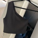 Abercrombie & Fitch NWOT  Black Asymmetrical Cutout Black Tank Top Photo 4