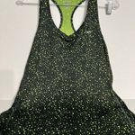 Nike  Running Dri Fit Ladies Razor Back Black and Green Speckled Tank Top Photo 0