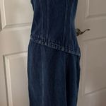 Anthropologie Anthro Forever That Girl Camila One-Shoulder Denim Midi Dress Photo 7