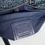 Coach F59435 Navy Floral Print Leather/Nylon Large Tote Shoulder Bag Photo 5