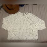 Free People NWOT Olivia Ivory Sheer Lace Long Sleeve Top Photo 5