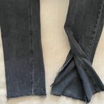 ZARA Dark Grey Wash Slim Flared Split Jeans Photo 4