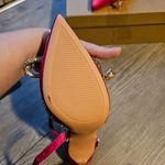 Elisabet Lang Size 7 Barbie Pink and Rhinestone Diamond Strappy Heels Photo 3