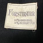 Vintage Forstmann Wool and Fur Collar Aline Coat in Black Size Large Photo 5