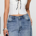 Princess Polly  White Lace-Up Tank Top Photo 0