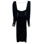 Anthropologie Maeve by  Black Velvet Pearl Embellished Dress Photo 2