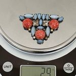 Unique Vintage PAT. 1.801.128 Cabochon Marquis Moonstone Triangle Dress/Fur Clip Photo 9