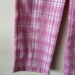 Princess Polly NWOT  Women’s 6 Plaid Pants Pink White Straight Leg Trousers Soft Photo 4