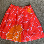 Hutch - Anthropologie  Orange Floral Mini Skirt Size 0‎ Coral White Photo 0