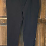 Soft Surroundings  Shorewood Pull On Tapered Crop Ruched Pants Size Large Black Photo 0
