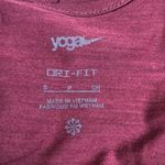 Nike  Women's Dri-Fit Yoga Top Maroon Metallic Trip Size Small NWT!! Photo 3