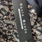 Haute Monde Black Mesh Cheetah Sequin Bodysuit Photo 8