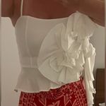 NA-KD White Floral Crop Top Photo 2