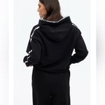 CHRLDR Black Hoodie With Silver Metallic Stripe M Black $118 Retail NWT Size M Photo 6