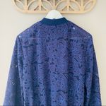 Anthropologie Elevenses by Anthro. Lace Zip Up Jacket Purple/Blue Sz XS Photo 8