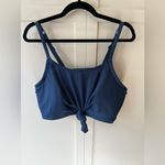 Cacique Lane Bryant Women’s‎ Swim Bikini Top Knot Ribbed Blue Size 18 Photo 1