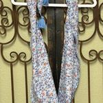 Gap  blue floral tassel scarf Photo 0
