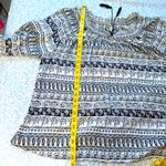 Faded Glory  Blue and White Smocked Blouse Photo 4