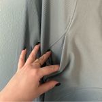 Zella  Light Gray Ribbed Quarter-Zip Pullover Photo 2