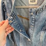 Claudie Pierlot Paris Ramia Faded Denim Mini Dress in Blue Size 34 (US6) Photo 3