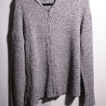 Threads 4 Thought  Grey Chenille Knit Hoodie Zip Up Sweater Women's XL Ethical Photo 0