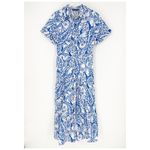 ZARA NWT Paisley Eyelet Midi Shirt Dress M Photo 2