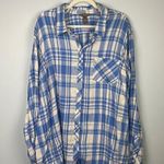 Bit & Bridle  3X plus size cotton blend button down lightweight plaid top Photo 0