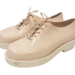 Melissa  Size 9 Pink PVC Jelly Lace Up Oxford Shoes Photo 0