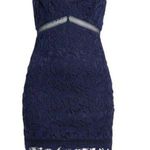 ASTR Lace Bodycon Midi Dress in Navy Blue, Size S Photo 3
