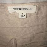 Cotton Candy LA Double Tie Long Balloon Sleeve Cream Crop Top Photo 1