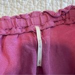 Free People ✨  Mirella Drawstring Shorts Linen Blend Pink Purple Small Photo 6