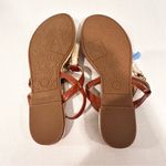 Sam & Libby  Boho Embellished Thong Sandals Tassels Women's 9.5 Tan Summer Casual Photo 3