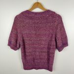 Steve Madden  Stephanie Sweater Large Purple Fuzzy Knit V-Neck Soft Comfy Stretch Photo 3