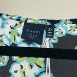 Kaari Blue  curvy women's plus size 2X turquoise jolie pullover floral tank top Photo 1