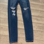 American Eagle  Outfitters Women's Ripped Dark Blue Skinny Jeans jegging sz 0 Photo 2