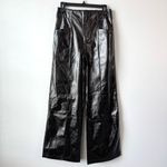Free People Free People Star Crossed Lovers Faux Leather Straight Leg Pants Black 0 Photo 4