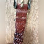 DKNY  Woven Leather Belt with Gold Buckle Photo 2