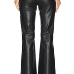 Pistola NWT Kinsley Mid-Rise Flare Leather Pants in Slate Black 28 Photo 1
