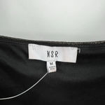 NSR Long‎ Sleeve Metallic Midi Dress in Black Gold Bronze Cut Out Size Medium Photo 8