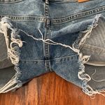 L.o.g.g . Blue Jean Shorts High Rise Destroyed Hem Size 8 Medium Wash Denim EUC Photo 5