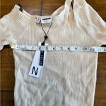 Noisy May  Long Sleeve asymmetric ribbed blouse size L NWT Photo 4