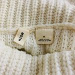 Anthropologie Moth Wool Blend High Low Turtleneck Sweater Jumper in Ivory size M Photo 11