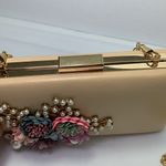 Floral Clutch Purses Flower Evening Handbag Bridal Wedding Prom Shoulder Bags Tan Photo 10