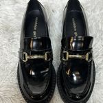 Madden Girl Madden Ambrosee Girl Black Loafers with Gold Accents Photo 0