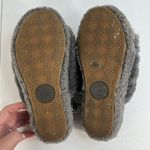 UGG  Sz 7 Oh Yeah Fluffy Double Strap Flat Slippers Slides Sandals in Grey Photo 11