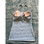Lululemon Power Y Blue White Stripe Athletic Tank Top Size 6 Photo 5
